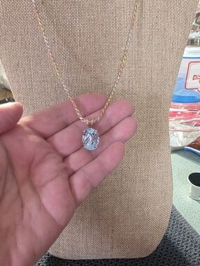 14k Gold Gemstone Pendant Over 4 Grams ( Chain Not Included)